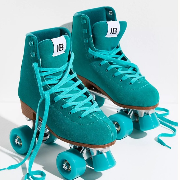 Intentionally Blank Turquoise Ring Skate Suede Roller Skates 39 - Picture 1 of 14